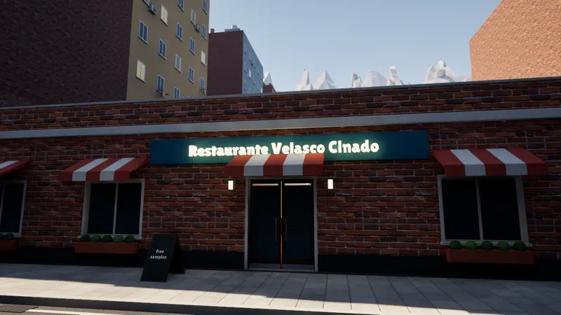 Fachada del Restaurante Velasco Cinado